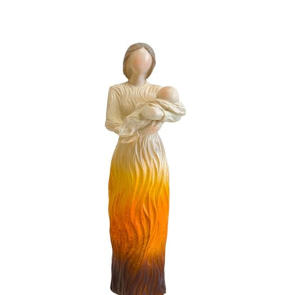 New Mom Baby Figurines Gifts, First Time Mom Gift, Sculpted Resin Hand-Painted Mother and Baby Child Figures Statues, Gifts for Mother Birthday Mother’s Day Christmas - color: Newest Joy