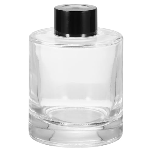 HARFINGTON 150ml/5oz Empty Glass Diffuser Bottle 3.7" x 2.6" Refillable Fragrance Accessories Aromatherapy Jar Container for Replacement Reed Diffuser DIY Home Bathroom Transparent - size: 5.1 Ounces