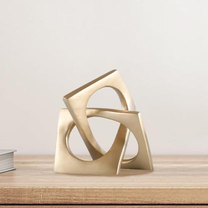 HouseVibe Geometric Sculpture Desktop Ornament Modern Statue Decorative Figurine for Shelf Cabinet Desk Dinning Table Living Room, L