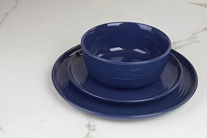 Double Line 6.25"/24 oz Cereal Bowl, Set of 6, Cobalt Blue - color: Cobalt Blue, size: Cereal Bowl