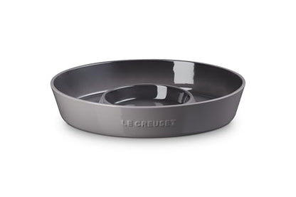 Le Creuset Stoneware Signature Oval Chip and Dip Platter, 13", Oyster - color: Oyster