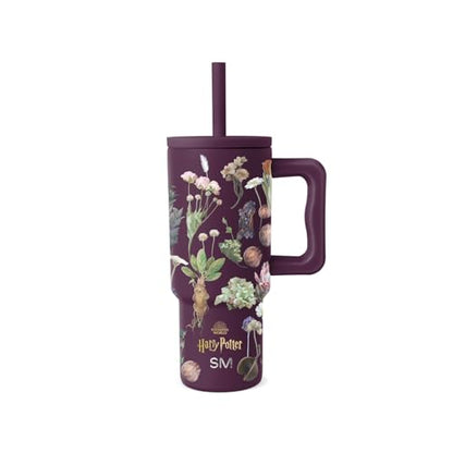 Simple Modern Harry Potter Kids Tumbler with Straw & Handle | 24oz | Trek Kids Water Bottle, Toddler Cup | Insulated Stainless Steel, Spill-Proof Straw Lid | Harry Potter Herbology - color: Harry Potter: Herbology, size: 24 Ounces