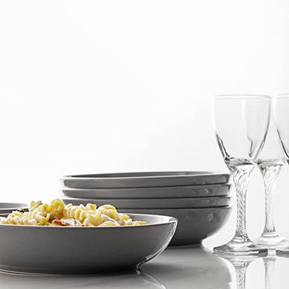 Y YHY Pasta Bowls 30oz, Large Grey Salad Serving Bowls - color: Gray, size: 30 oz