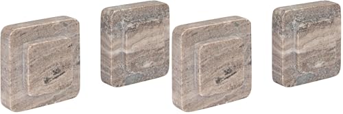 Bloomingville Heavy Duty Marble Bookends, Beige, (Pack of 4) - size: Pack of 4