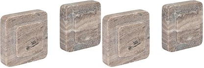 Bloomingville Heavy Duty Marble Bookends, Beige, (Pack of 4) - size: Pack of 4