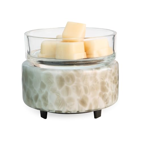 Candle Warmers ETC 2-in-1 Candle and Fragrance Warmer for Warming Scented Candles or Wax Melts and Tarts with to Freshen Room, Swirl - style: Swirl