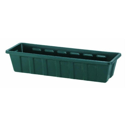 Root & Vessel Poly-Pro Plastic Flower Box Planter, Hunter Green, 24-Inch - color: Green, size: 24-Inch