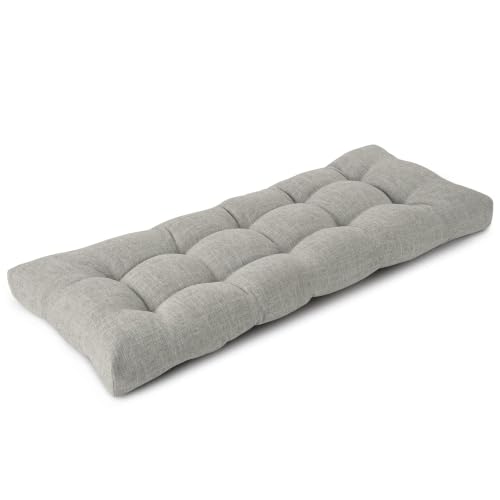 Bench Cushions for Indoor Furniture 42"X17"X3", 1 PC, Light Grey | 3"/8 cm Thick, Soft Non-Slip Window Seat Cushion, Tufted Bench Seat Cushion for Dining, Piano Benches and Window Seats - color: Light Grey