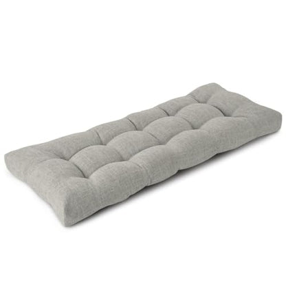 Bench Cushions for Indoor Furniture 42"X17"X3", 1 PC, Light Grey | 3"/8 cm Thick, Soft Non-Slip Window Seat Cushion, Tufted Bench Seat Cushion for Dining, Piano Benches and Window Seats - color: Light Grey