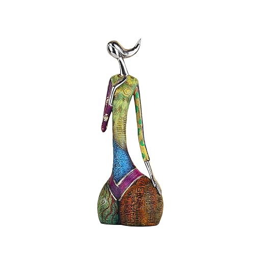 suruim Colorful Abstract Women Figurines Sculptures Home Decor for Shelves Yoga Pose Art Statue Modern Home Decoration Living Room Zen Decor Tables Ornaments (Elegance) - style: Elegance