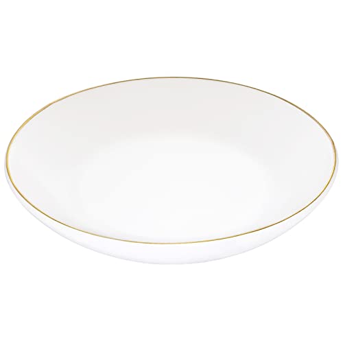 HANKOR 4.75" Ceramic Jewelry Tray, Small Ring Dish Holder Trinket Tray, Catch All Trays for Ring Earring Necklace Key, Christmas Gifts for Women Girls, White - color: White