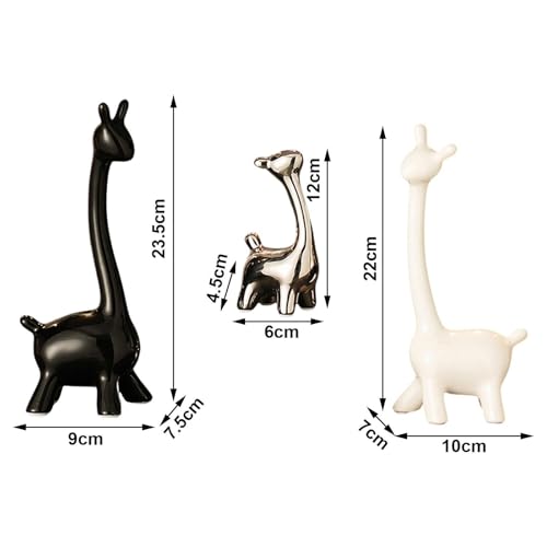 Baoblaze Modern Ceramic Animal Figurines Statue Centerpiece Sculpture Collectible for Desk Office Bookshelf Bedroom Decor