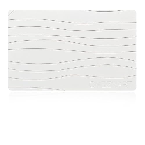 Stone Bath Mat for Bathroom – Diatomaceous Earth Quick Dry Bath Mat, Non Slip, Mold Resistant Stone Shower Mat (White) - color: White