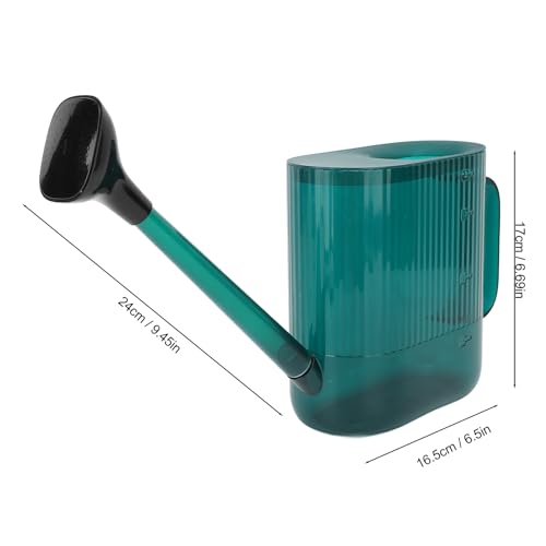 Tnfeeon Watering Can, Watering Cans Long Spout Design Wide Application for Garden Flower House Plants Home Backyard Villa Can, 1.8L Indoor Plants Garden Tools Long Spout Nan (Green) - color: Green