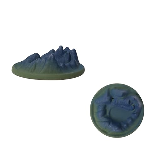 Backflow Incense Burner - A Thousand Li of Rivers and Mountains Ceramic Holder for Cones and Sticks, Waterfall Smoke Aromatherapy Decor for Meditation, Yoga, Home Office