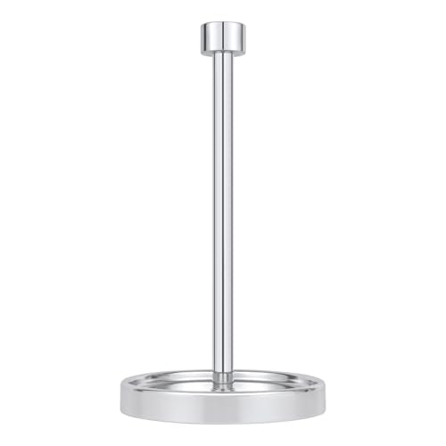 Ivilon Countertop Paper Towel Holder - Modern End Cap Minimalist Design - Color Chrome - color: Chrome