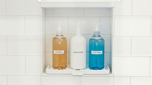 Silicone Soap Dish Tray and Sponge Holder with Drain Chute and Feet | 3-Way Sloped Design | Bathroom and Kitchen Sink Organizer Caddy (Vanilla Cream, 10"x4", 7.8 Ounces) - color: Vanilla Cream, size: 10"x4"