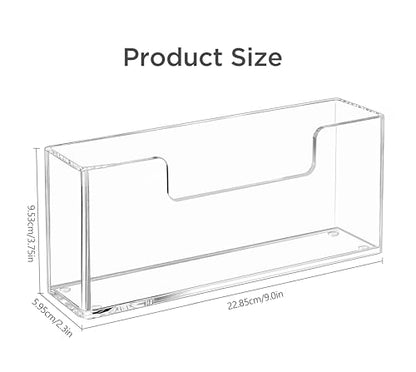 HBlife Acrylic Guest Towel, Paper Napkin Holder for Bathroom - Clear Waterproof Vertical Stand, Disposable Paper Hand Towel Dispenser, Modern Table Tray for Kitchen, Home, Hotel, Office(2 Pack) - color: Clear Guest Towel Holder (2 Pack)