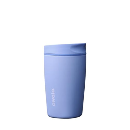 Owala SmoothSip Slider Insulated Stainless Steel Coffee Tumbler, Reusable Iced Coffee Cup, Hot Coffee Travel Mug, BPA Free 12 oz, Out of the Blue - color: Out of the Blue, size: 12 Ounces, style: No Handle