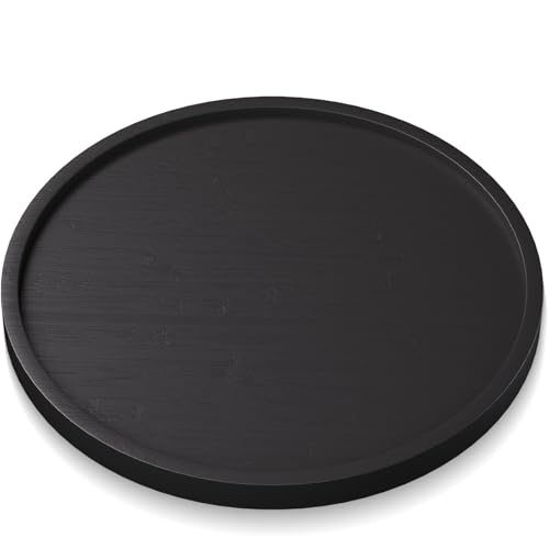 VERTORGAN Bamboo Serving Tray,8.7 Inch Trays,Home Decor(Black) | Coffee Table Tray,Living Room Decor,Bar Serving Platter,Party Tray,Charcuterie Board,Cheese Platter, Decorative Wood Tray - color: Black-8.7in