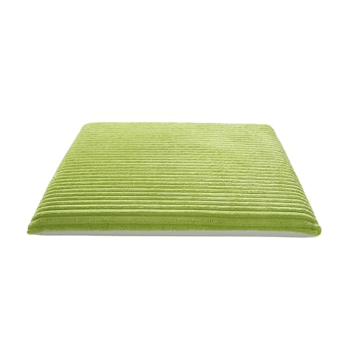 Square Non Slip Chair Cushions Corduroy Memory Foam Seat Cushions Kitchen Chair Pads Ergonomic for Office, Car (Green, 15" X 15") - color: Green, size: 15" X 15"