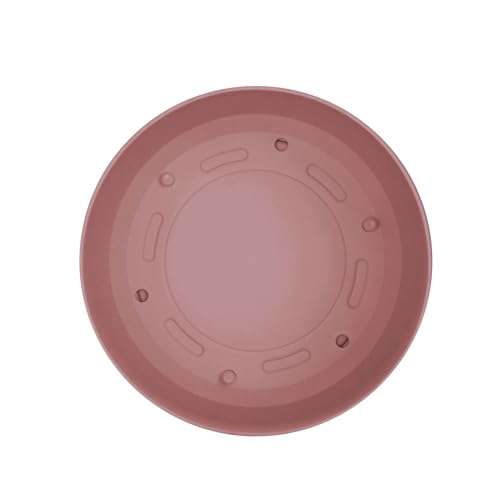 Bloem Mathers 10" Plastic Planter - Modern Indoor Pot with Drainage Holes and Saucer Tray, Dusty Rose - color: Dusty Rose, size: 10"