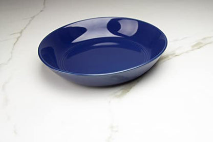 Double Line 9.5"/36 oz Dinner Bowl, Set of 2, Cobalt Blue - color: Cobalt Blue, size: Dinner Bowl