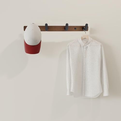 Coat Rack Wall Mount,Wooden Wall Hooks,Wall Hooks for Coats,Modern Towel Hooks,Entryway Bathroom Clothes Hooks for Hanging Heavy Duty Decorative