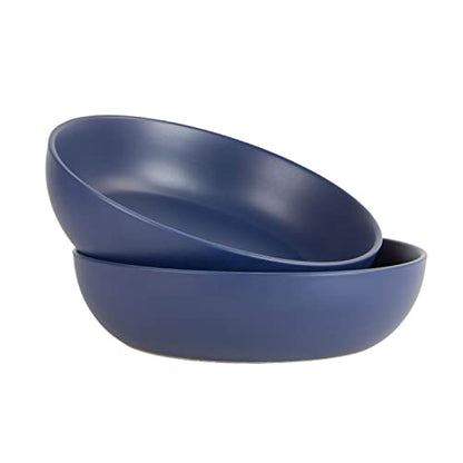 10 Strawberry Street Wazee Matte Coupe Dinnerware, Bowl, Dark Blue, Set of 6 - color: Midnight Blue, size: 7.5" Dinner Bowl, style: Dinner Bowl