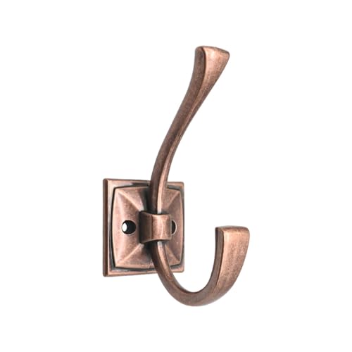 Vintage Wall Hooks,5 Pack Coat Hooks Hardware Towel Hooks for Hanging Coats Antique Copper Robe Hooks Wall Mounted with Screws for Key, Towel, Bags, Cup. - color: Antique Copper