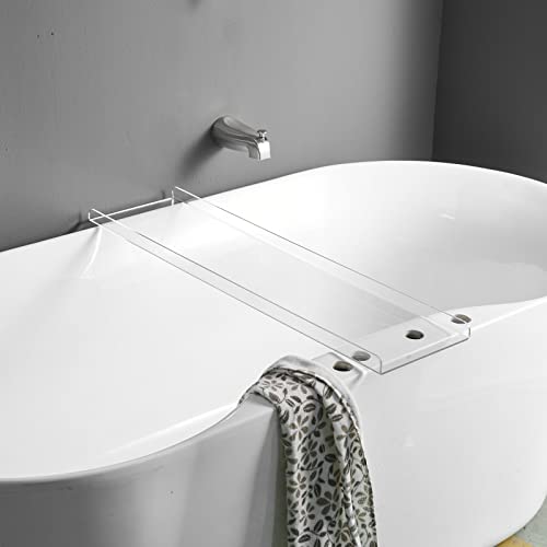 Bathtub Tray Over Bathtub Racks Bath Caddy for The Elegant Tub Bathroom Caddy fits All bathtubs - color: Transparent