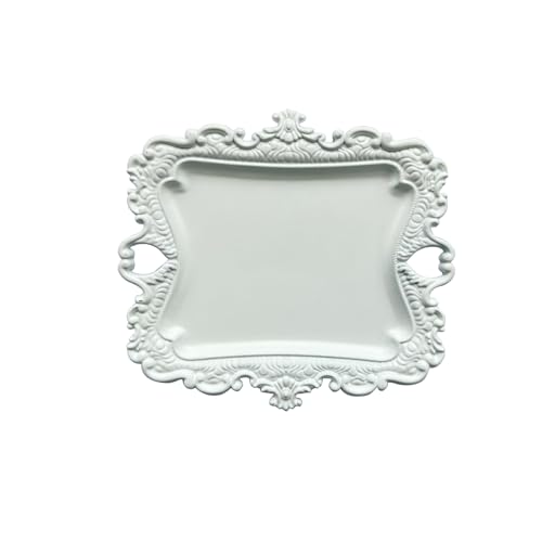 1 Pack Jewelry Dish White Jewelry Trays ideal for holding jewelry rings and large jewelry storage trinkets. - color: White, size: Big:8"(203mm)*7"(178mm)*0.6"(15mm)