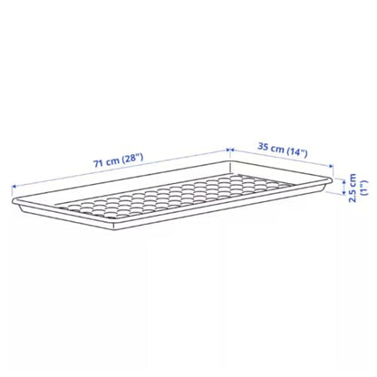 Indoor Outdoor Shoe Tray, 28 x 14 inches, Gray, Using a Shoe mat Protects Your Floor from Dirt and Gravel