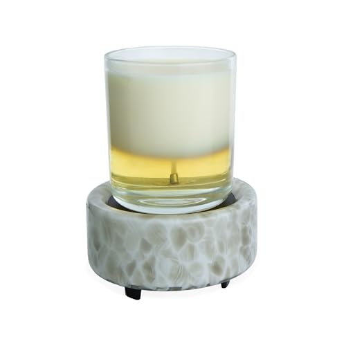 Candle Warmers ETC 2-in-1 Candle and Fragrance Warmer for Warming Scented Candles or Wax Melts and Tarts with to Freshen Room, Swirl - style: Swirl