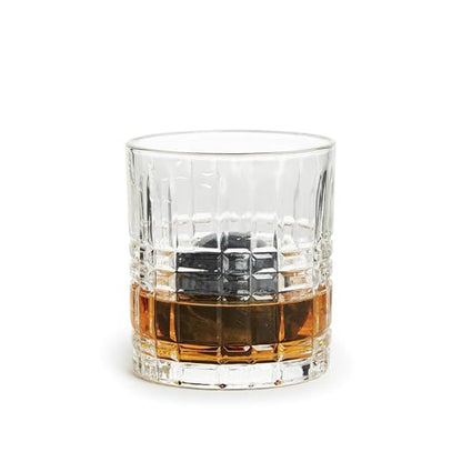 Two's Company Double Old Fashion Whisky Set, Includes Stone Ball in Gift Box, 10 Oz Glass, 2-inch Diameter Stone Ball