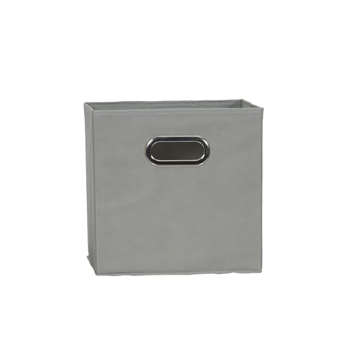 Household Essentials 84-1 Foldable Fabric Storage Bins Set of 6 Cubby Cubes with Handles Gray (Pack of 6) - color: Gray, size: 11” L x 11” W x 11” H (Pack of 6)
