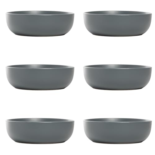 10 Strawberry Street Wazee Matte Coupe Dinnerware, Bowl, Charcoal, Set of 6 - color: Charcoal Gray, size: 7.5" Dinner Bowl, style: Dinner Bowl