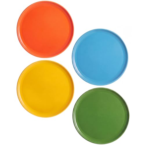 Hicarer 4 Pcs 12 Inch Mid Century Modern Metal Wall Art Hanging Decor | Retro Metal Round Disk, Mid Century, 3D Design, Easy Install, Smooth Finish, for Home Office Bedroom Living Room Gift - color: Retro Disc