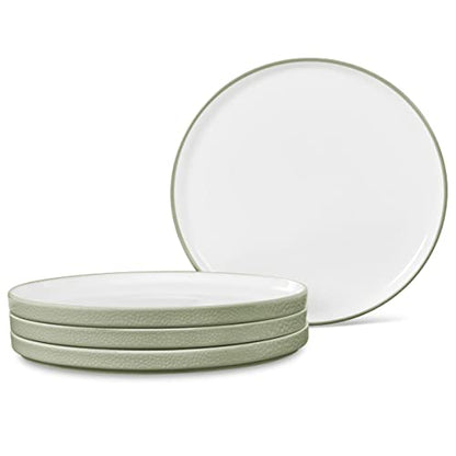 Noritake ColorTex Stone Sage Set of 4 Stax Salad Plates, 7-1/2"