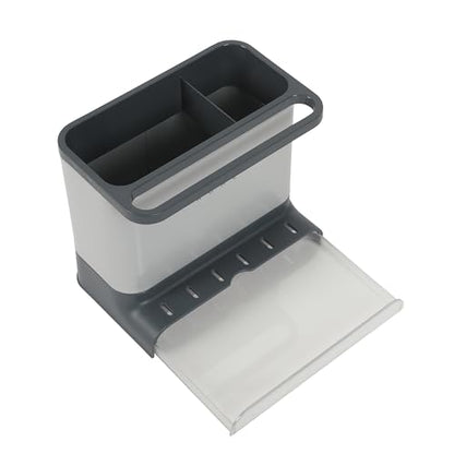 Gibson Home Ledgebrook Sink Caddy with Metal Panel, Metal Sponge Holder for Kitchen Sink, Countertop Organizer and Storage Essentials with Drain Board - size: Sink Caddy w/ Rack