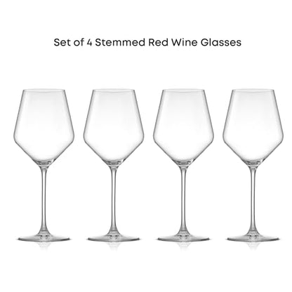 JoyJolt Layla Italian Red Wine Glasses, Set of 4, 17 oz Clear – Made in Europe - style: Red Wine Glasses