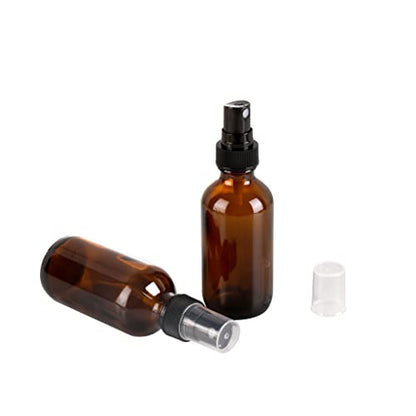 NOOEEISS Amber Glass Small Spray Bottle 2 oz 24 Packs,Fine Mist Sprayer Small Clear Bottles,Refillable Containers mini spray bottles for Cleaning Solutions and Skin Care (Amber 24pcs) - color: Amber, size: 24Pack