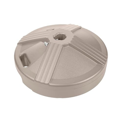 US Weight Durable 50 Pound Fillable Umbrella Base Designed to be Used with a Patio Table - color: Beige