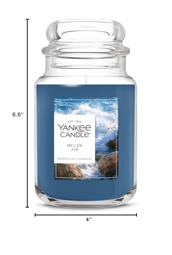 Yankee Candle Ocean Air Scented Candle, 22oz Large Jar with up to 150 Hour Burn Time, Giftable - color: Ocean Air, size: 22 oz