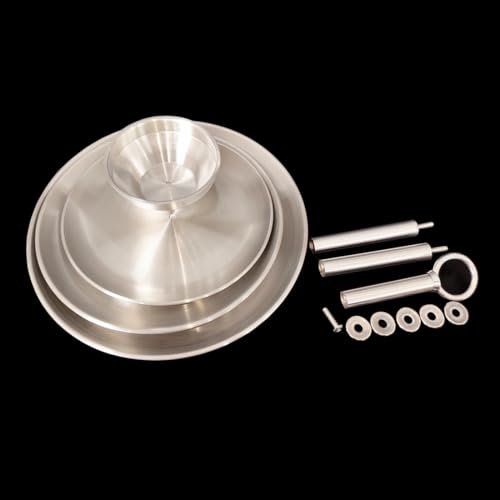 Metal 3 Tier Round Serving Tray, Cupcake Dessert Appetizer Stand, Stainless Steel Cake Cupcake Tower Stand Holder for Home Garden Display Wedding Bridal Shower Birthday Party Supplies (Silver)