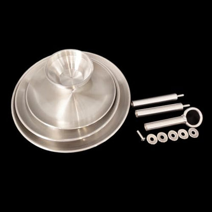 Metal 3 Tier Round Serving Tray, Cupcake Dessert Appetizer Stand, Stainless Steel Cake Cupcake Tower Stand Holder for Home Garden Display Wedding Bridal Shower Birthday Party Supplies (Silver)