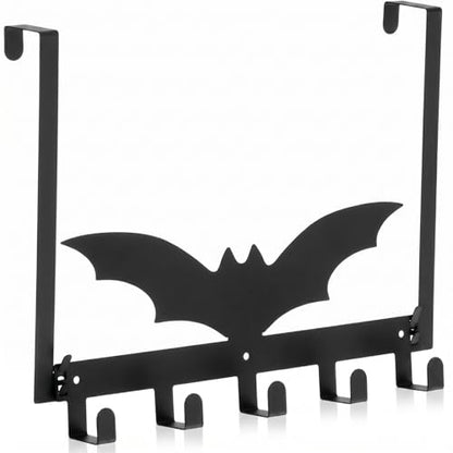 Reallnaive Gothic Bat Over The Door Hooks Goth Bathroom Decor Creepy Hanger Wall Mount Rack Holder for Towel, Hat, Coat, Cloth, Keychain, Bag, Home Organizer - style: Bat