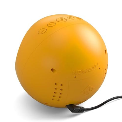 NEWGATE® Centre of the Earth Alarm Clock | Round Retro Digital LCD Clock | Yellow | Ideal for Bedside, Desk or Shelf | Retro Bedroom & Office Accessory - color: Citrus Yellow