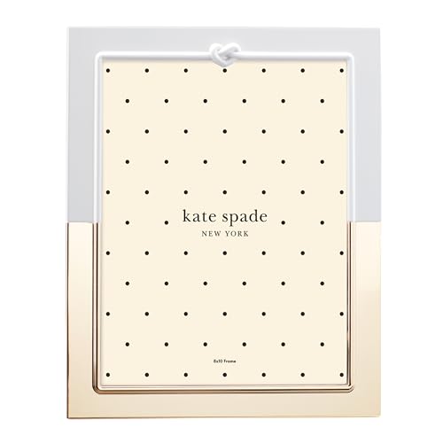 Kate Spade New York Love 8X10 Frame, 2.40 LB, Metallic | gold-plated stainless steel with enamel | holds an 8x10 photo | 11.25 inch height, wedding keepsake gift - style: Picture Frame, 8x10
