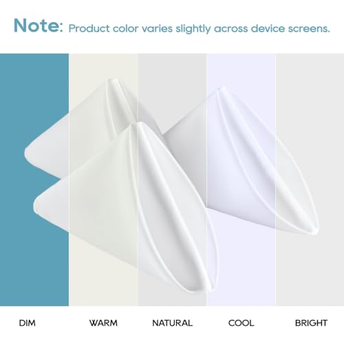 VidaFete White Cloth Napkin, 17 x 17 Inch Polyester Napkins Set of 12 | Polyester Napkins Cloth Reusable & Wrinkle-Resistant Dinner Napkins for Weddings, Banquets, Parties, Hotels and Restaurants - color: White, size: 17" x 17" (Set of 12)